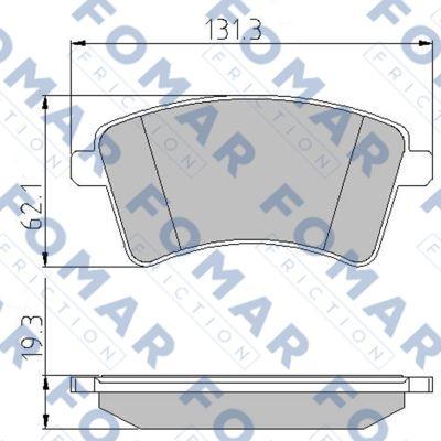 FOMAR Friction FO 931381 - Bremžu uzliku kompl., Disku bremzes www.autospares.lv