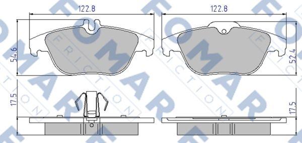 FOMAR Friction FO 931281 - Bremžu uzliku kompl., Disku bremzes www.autospares.lv