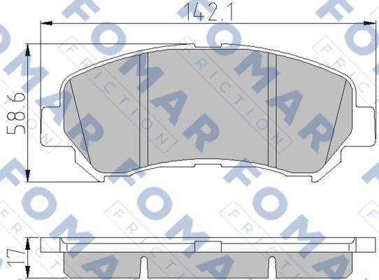 FOMAR Friction FO 933681 - Bremžu uzliku kompl., Disku bremzes www.autospares.lv