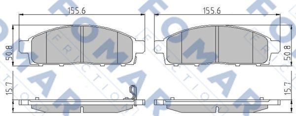 FOMAR Friction FO 933081 - Bremžu uzliku kompl., Disku bremzes www.autospares.lv