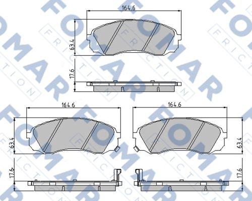 FOMAR Friction FO 933381 - Bremžu uzliku kompl., Disku bremzes www.autospares.lv