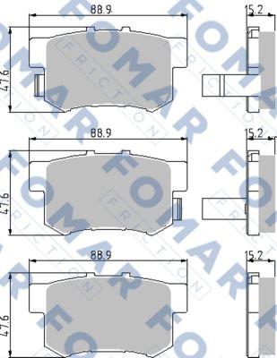 FOMAR Friction FO 933281 - Bremžu uzliku kompl., Disku bremzes www.autospares.lv