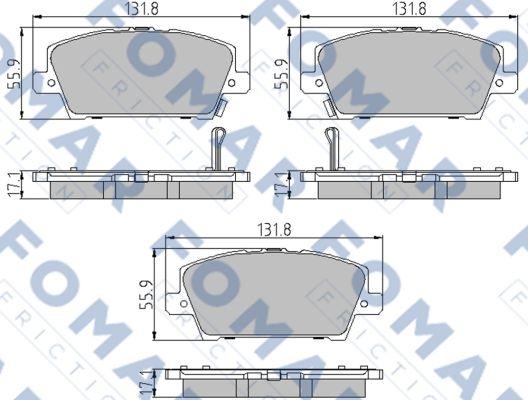 FOMAR Friction FO 932481 - Bremžu uzliku kompl., Disku bremzes www.autospares.lv