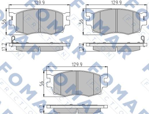 FOMAR Friction FO 932681 - Bremžu uzliku kompl., Disku bremzes www.autospares.lv