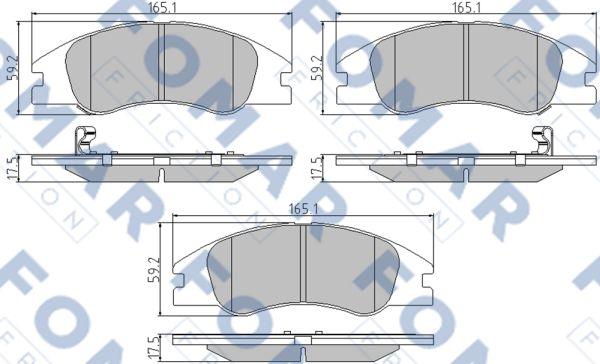 FOMAR Friction FO 932181 - Bremžu uzliku kompl., Disku bremzes www.autospares.lv