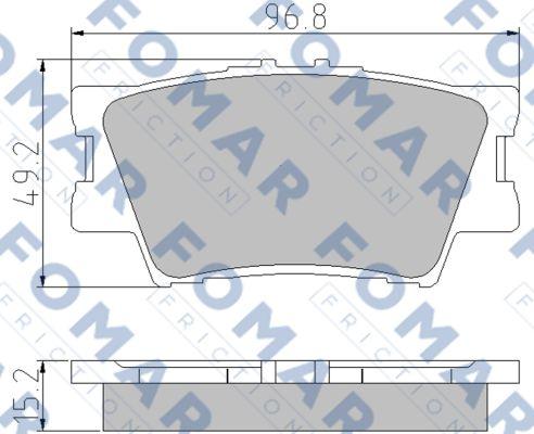 FOMAR Friction FO 932881 - Bremžu uzliku kompl., Disku bremzes www.autospares.lv