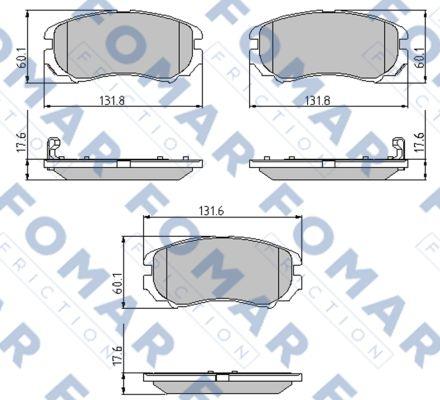 FOMAR Friction FO 932381 - Bremžu uzliku kompl., Disku bremzes autospares.lv