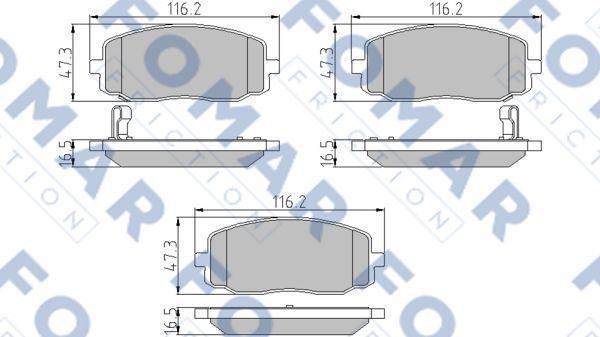 FOMAR Friction FO 932281 - Bremžu uzliku kompl., Disku bremzes www.autospares.lv