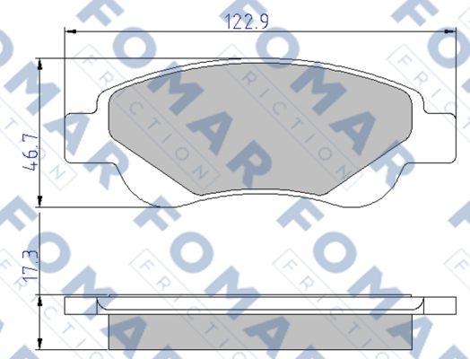 FOMAR Friction FO 929481 - Bremžu uzliku kompl., Disku bremzes www.autospares.lv