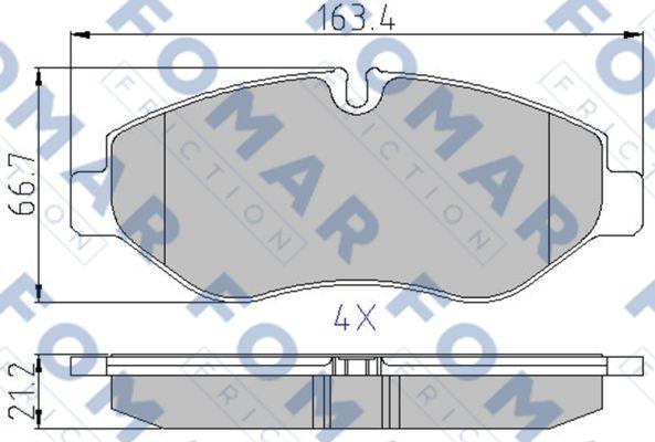 FOMAR Friction FO 929381 - Bremžu uzliku kompl., Disku bremzes www.autospares.lv