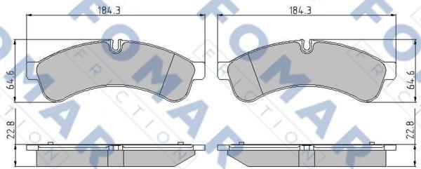 FOMAR Friction FO 929281 - Тормозные колодки, дисковые, комплект www.autospares.lv