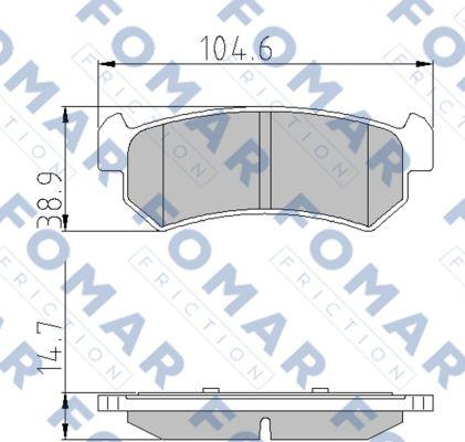 FOMAR Friction FO 929781 - Bremžu uzliku kompl., Disku bremzes www.autospares.lv