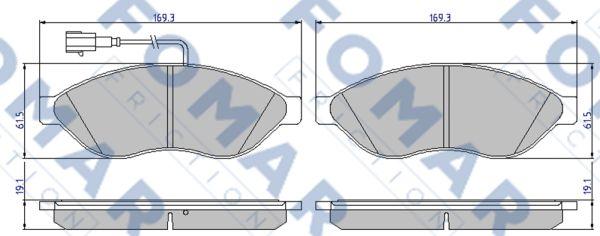 FOMAR Friction FO 924481 - Bremžu uzliku kompl., Disku bremzes autospares.lv