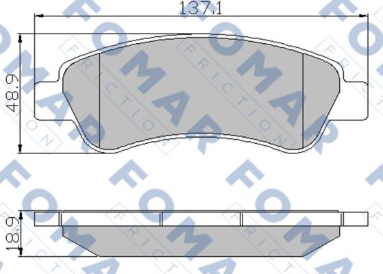 FOMAR Friction FO 924381 - Bremžu uzliku kompl., Disku bremzes www.autospares.lv