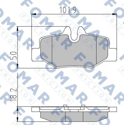 FOMAR Friction FO 924781 - Bremžu uzliku kompl., Disku bremzes www.autospares.lv