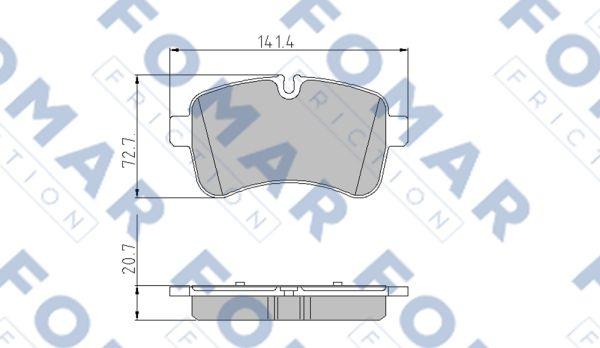 FOMAR Friction FO 925581 - Bremžu uzliku kompl., Disku bremzes www.autospares.lv