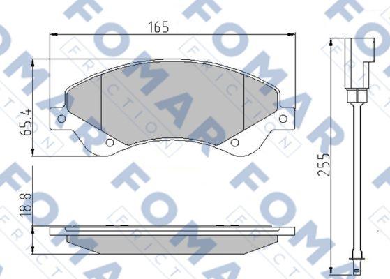 FOMAR Friction FO 925181 - Bremžu uzliku kompl., Disku bremzes www.autospares.lv