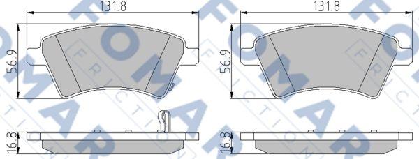 FOMAR Friction FO 926081 - Bremžu uzliku kompl., Disku bremzes www.autospares.lv