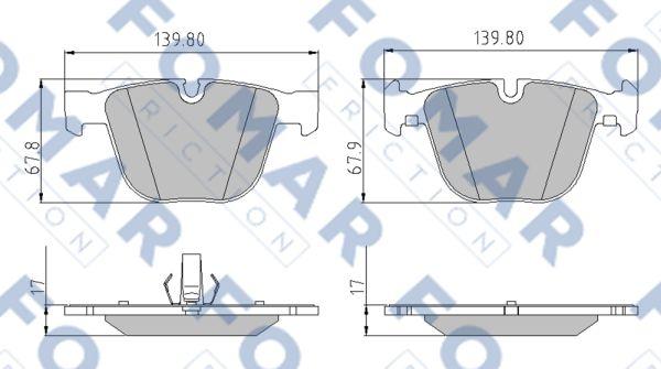 FOMAR Friction FO 920881 - Bremžu uzliku kompl., Disku bremzes www.autospares.lv