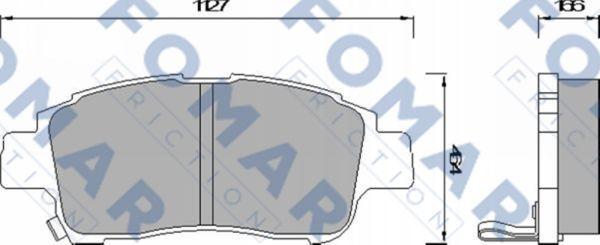 FOMAR Friction FO 920381 - Тормозные колодки, дисковые, комплект www.autospares.lv