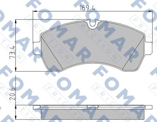 FOMAR Friction FO 921481 - Bremžu uzliku kompl., Disku bremzes www.autospares.lv