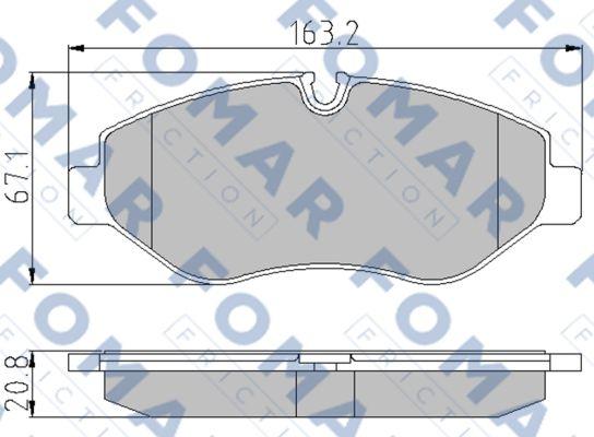 FOMAR Friction FO 921581 - Bremžu uzliku kompl., Disku bremzes www.autospares.lv