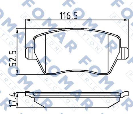 FOMAR Friction FO 921181 - Bremžu uzliku kompl., Disku bremzes www.autospares.lv