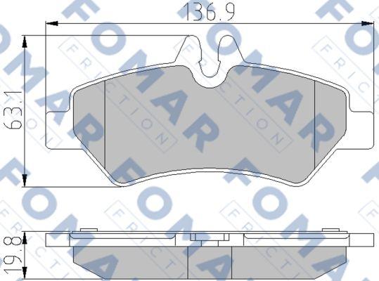 FOMAR Friction FO 921381 - Bremžu uzliku kompl., Disku bremzes www.autospares.lv