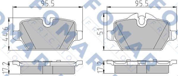 FOMAR Friction FO 928481 - Bremžu uzliku kompl., Disku bremzes autospares.lv