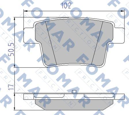 FOMAR Friction FO 928581 - Brake Pad Set, disc brake www.autospares.lv