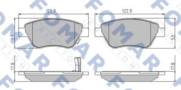 FOMAR Friction FO 928181 - Brake Pad Set, disc brake www.autospares.lv