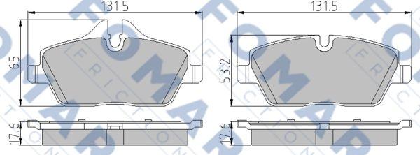 FOMAR Friction FO 928281 - Bremžu uzliku kompl., Disku bremzes www.autospares.lv