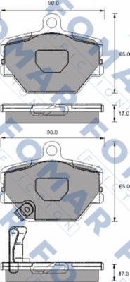 FOMAR Friction FO 928781 - Тормозные колодки, дисковые, комплект www.autospares.lv