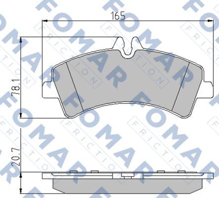 FOMAR Friction FO 923681 - Bremžu uzliku kompl., Disku bremzes www.autospares.lv