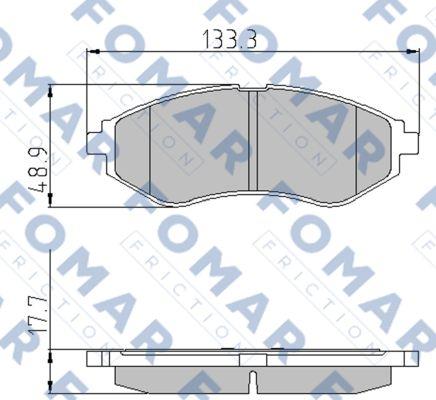 FOMAR Friction FO 923181 - Bremžu uzliku kompl., Disku bremzes www.autospares.lv