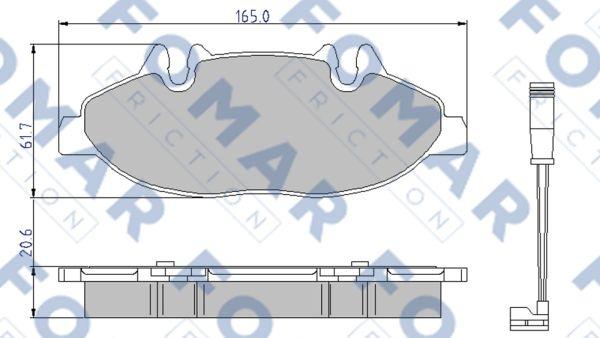 FOMAR Friction FO 923781 - Bremžu uzliku kompl., Disku bremzes www.autospares.lv