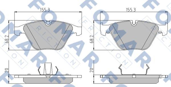 FOMAR Friction FO 922681 - Bremžu uzliku kompl., Disku bremzes autospares.lv