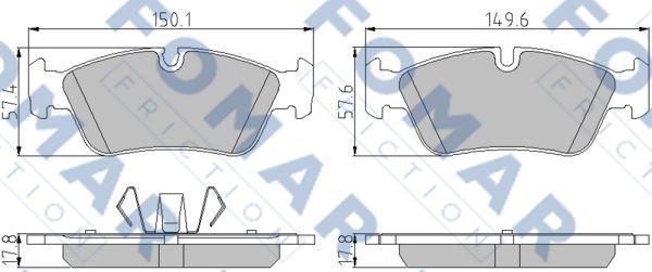 FOMAR Friction FO 927581 - Bremžu uzliku kompl., Disku bremzes autospares.lv