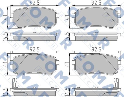 FOMAR Friction FO 927681 - Brake Pad Set, disc brake www.autospares.lv