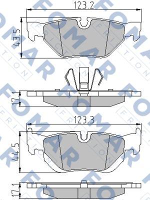 FOMAR Friction FO 927281 - Bremžu uzliku kompl., Disku bremzes autospares.lv