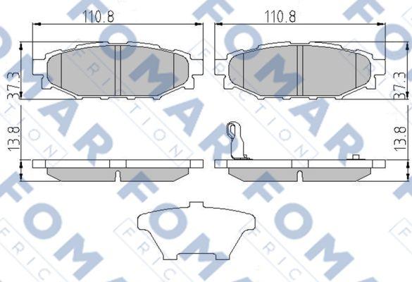 FOMAR Friction FO 974081 - Bremžu uzliku kompl., Disku bremzes www.autospares.lv