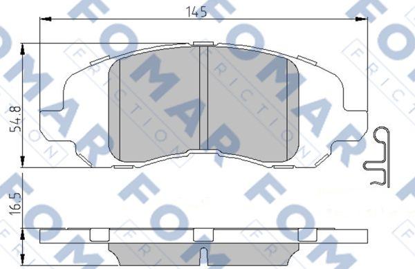 FOMAR Friction FO 973981 - Bremžu uzliku kompl., Disku bremzes autospares.lv