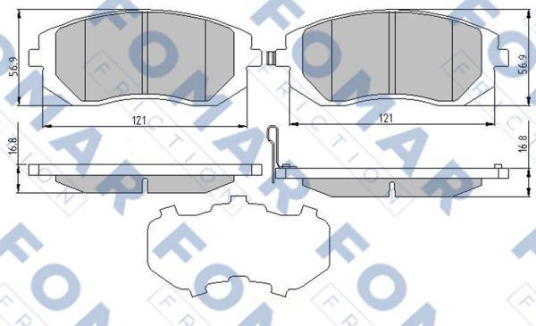 FOMAR Friction FO 973881 - Bremžu uzliku kompl., Disku bremzes autospares.lv