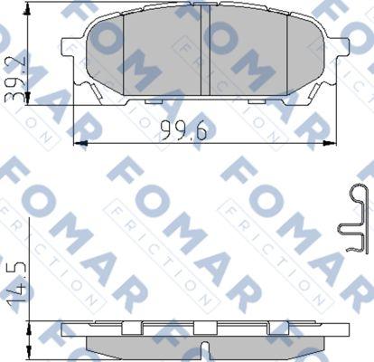 FOMAR Friction FO 972781 - Bremžu uzliku kompl., Disku bremzes www.autospares.lv