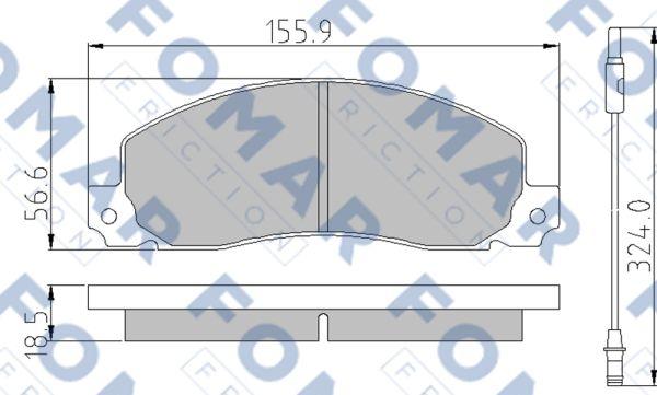 FOMAR Friction FO 499681 - Bremžu uzliku kompl., Disku bremzes autospares.lv