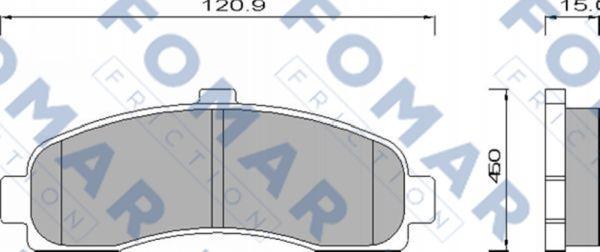 FOMAR Friction FO 495981 - Bremžu uzliku kompl., Disku bremzes www.autospares.lv