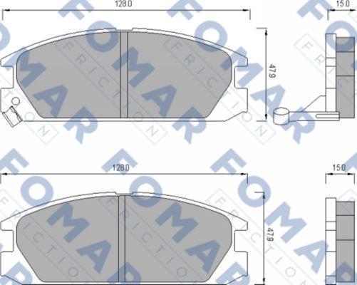 FOMAR Friction FO 496881 - Тормозные колодки, дисковые, комплект www.autospares.lv