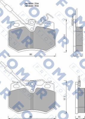 FOMAR Friction FO 491981 - Bremžu uzliku kompl., Disku bremzes www.autospares.lv