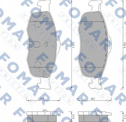 FOMAR Friction FO 491681 - Bremžu uzliku kompl., Disku bremzes www.autospares.lv