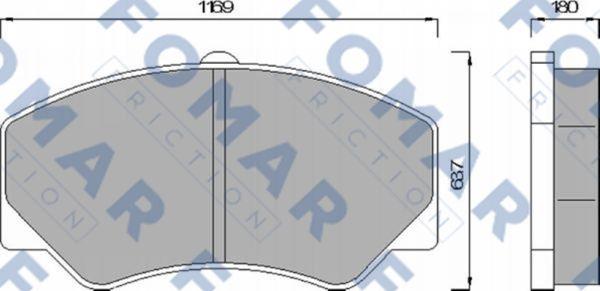 FOMAR Friction FO 498381 - Bremžu uzliku kompl., Disku bremzes autospares.lv